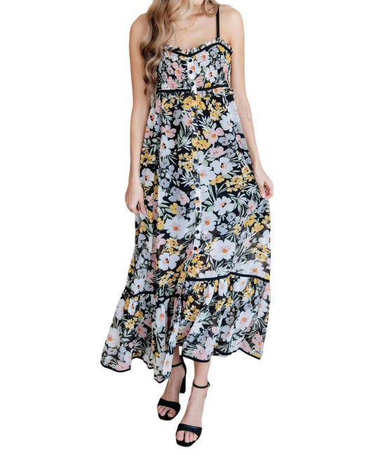 White Birch - Up From the Ashes Floral Maxi Dress