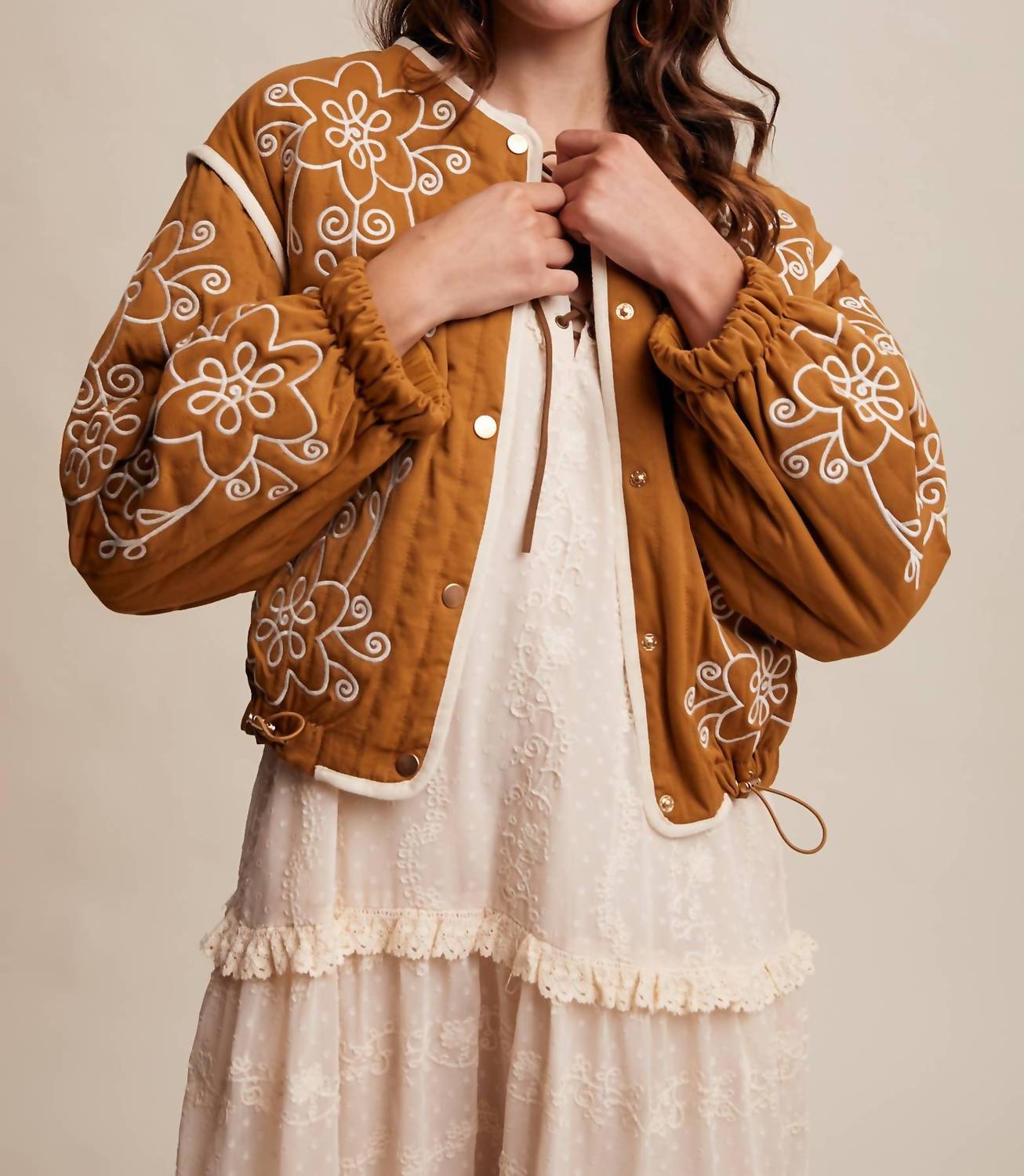 Listicle - Embroidered Quilted Western Jacket