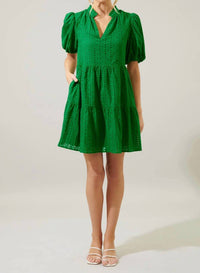 Sugarlips - Jacey Babydoll Eyelet Mini Dress