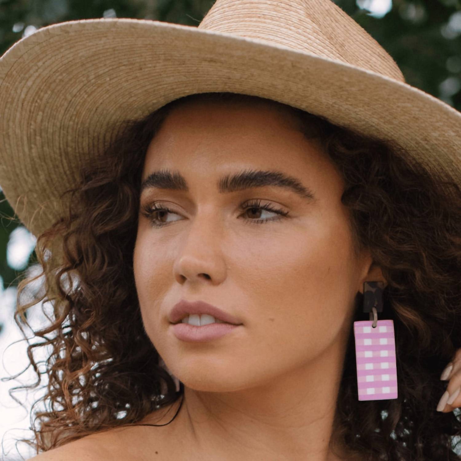 Sunshine Tienda - Women's Gingham Earrings
