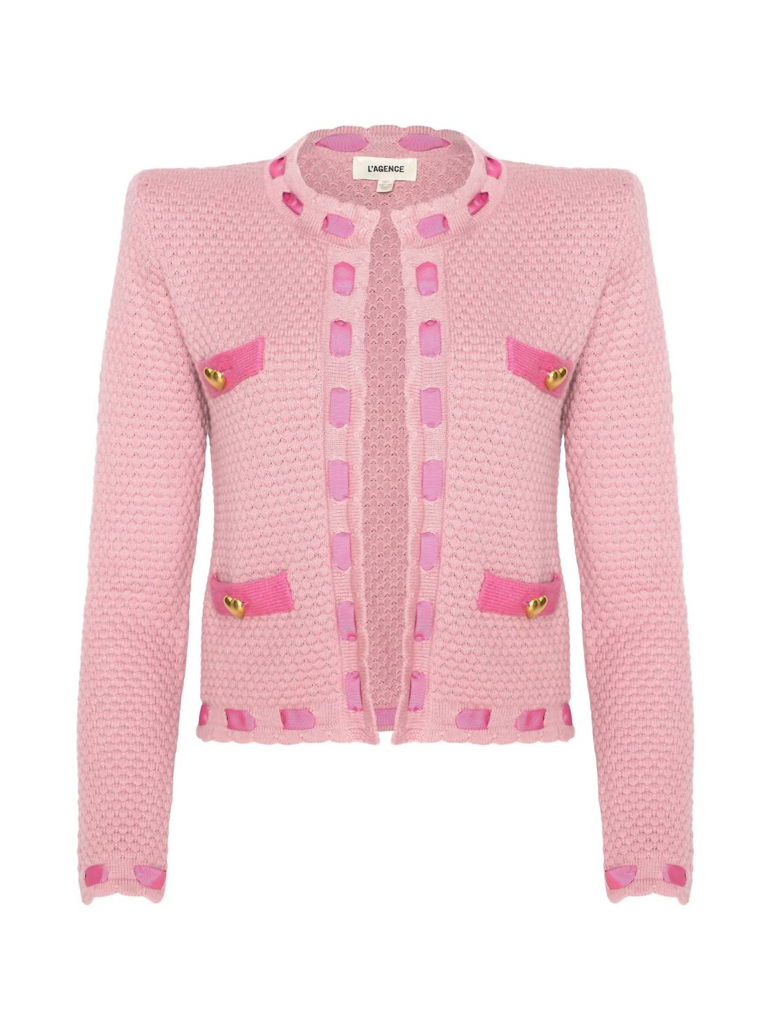 L'Agence - Astor Contrast Trim Cardigan