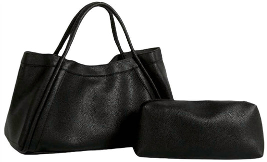 Bc Handbags - Women's Structured Pebbled Tote Set