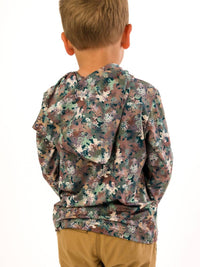 Rufflebutts - Boys' Long-sleeve Little Deer Lodge Performance Hooded Shirt