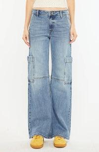 KanCan Priority Low Rise X-cargo Jeans in blue - women's jeans - view 4