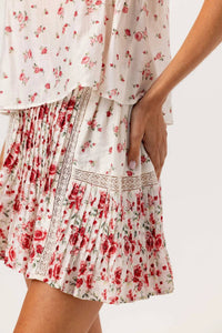 sundays Camari Lace Mini Skirt in rosebud - women's skirt - detail view