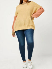 Hayden La - Color Block Waffle Knit Sweater