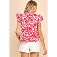 Pinch - Hearts Woven Top