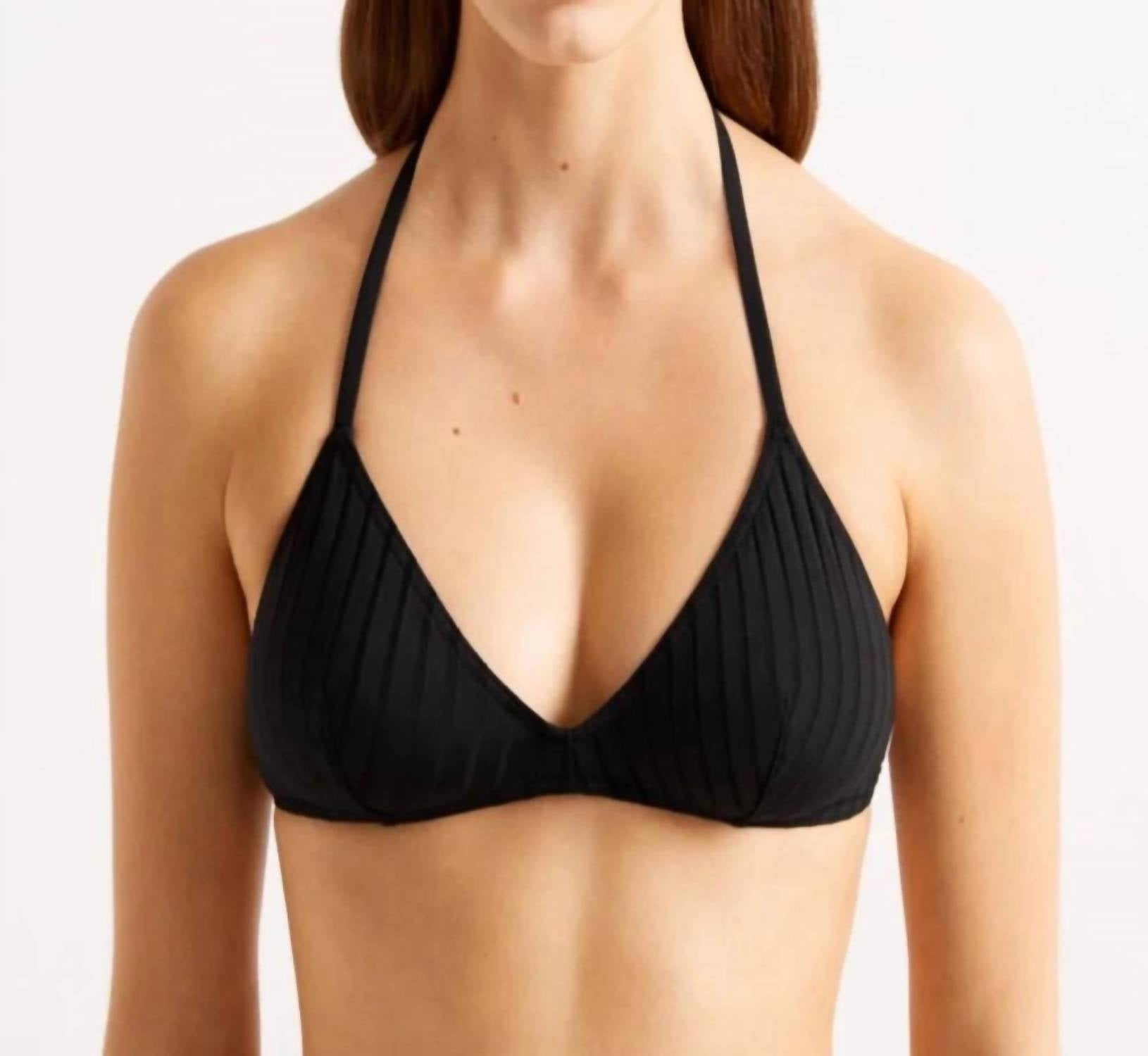 ERES Curacao Triangle Bikini Top in noir - women's swimwear