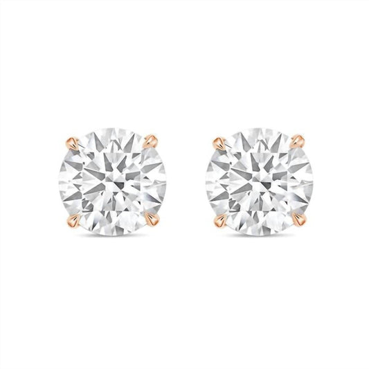 Diana M Jewels - 2.00 Cts Round Lab Grown Stud Earrings