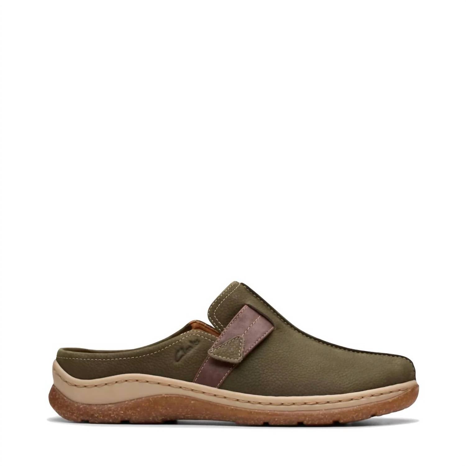 Clarks Women's Orlene Clog in olive combo - women's shoe