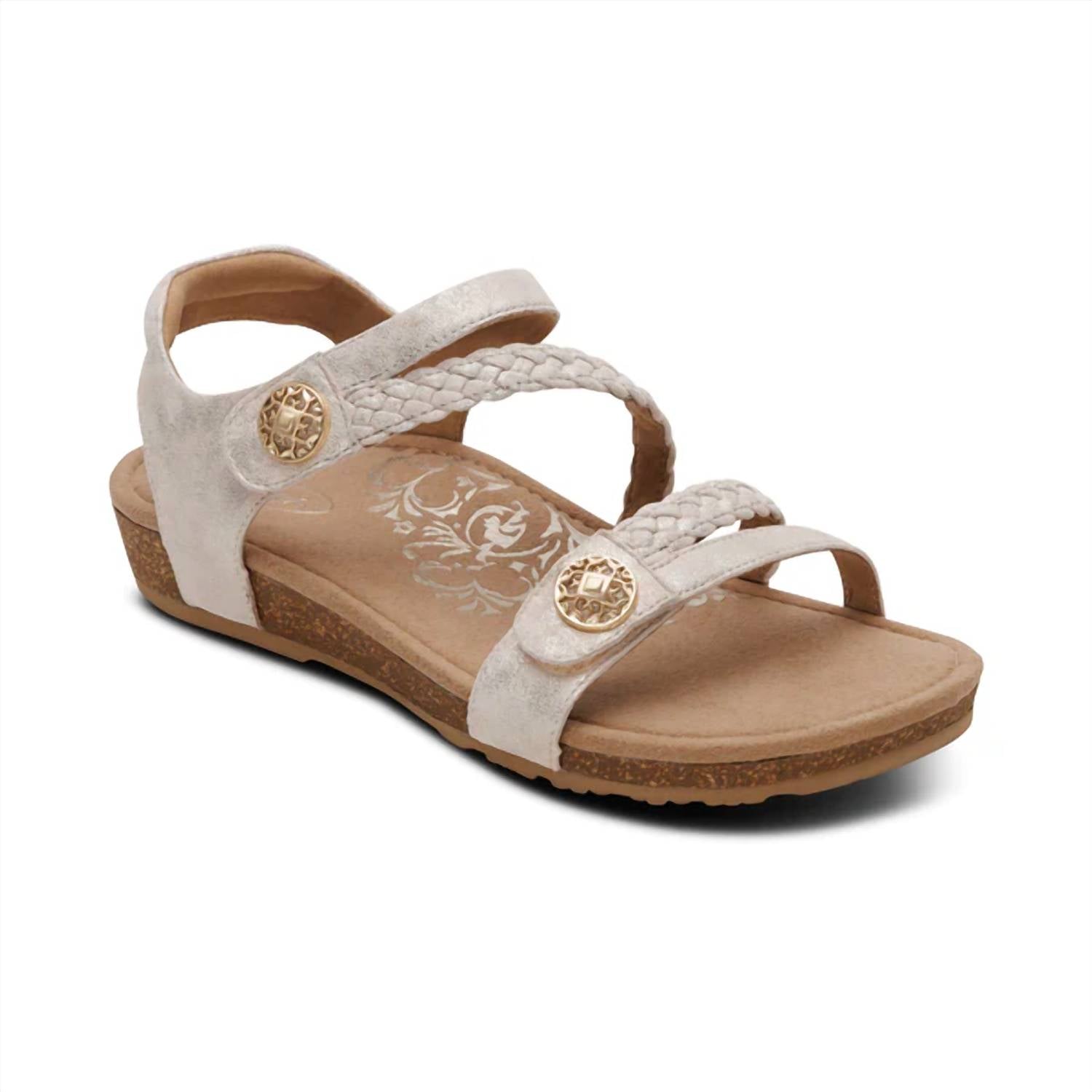 Aetrex - Women's Jillian Braided Quarter Strap Sandal