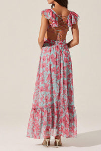 Astr - Primrose Floral Strappy Back Maxi Dress