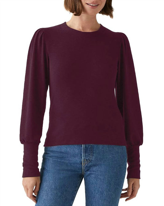 Michael Stars - Fonda Puff Sleeve Top with Back Snaps