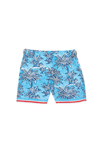 Orlebar Brown - Boy's Beachwear Russell Palm Border Shorts