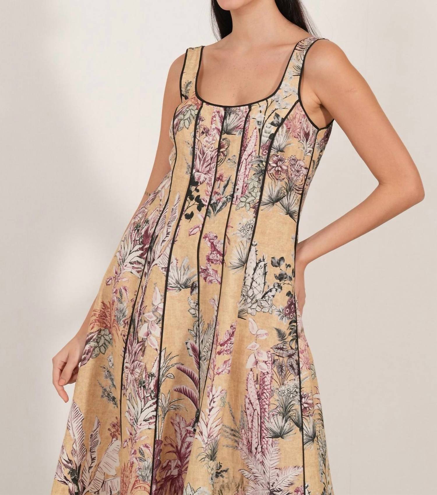Ranna Gill - Eveline Panelled Midi Dress