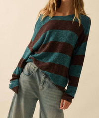Promesa - Striped Ribbed-knit Sweater