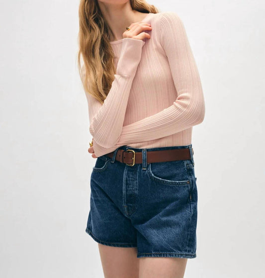 White + Warren - Superfine Organic Cotton Ribbed Wide Cuff Top