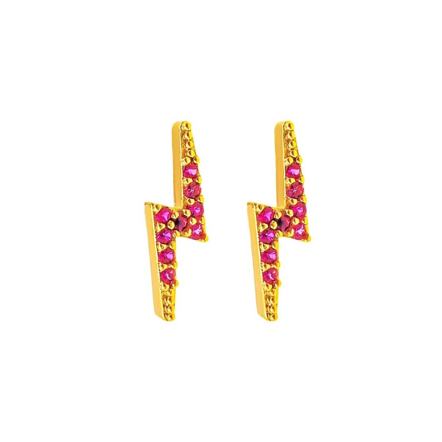 The Crowns - Women's Agnetha Lightning Bolt Earrings