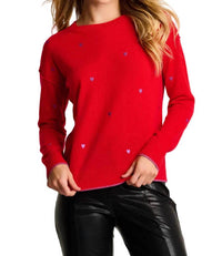 LISA TODD Call It Love Crew Neck Sweater in red - women's sweater