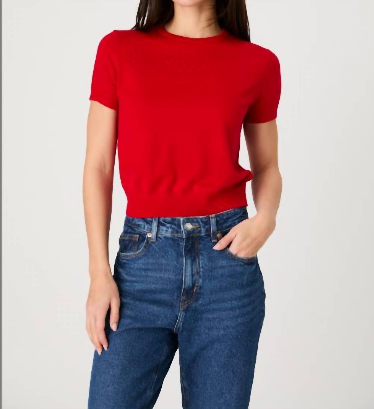 French Connection - Nola Fine Knit Short Sleeve Sweater