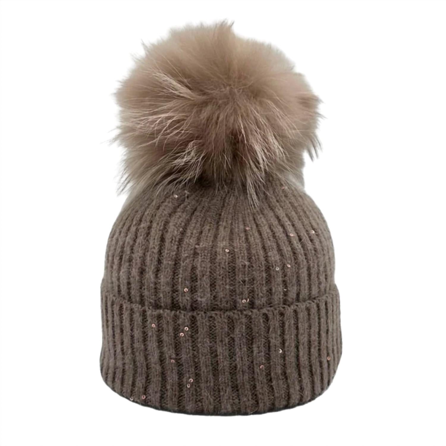Linda Richards - Women's Sequin Detail Pom Hat