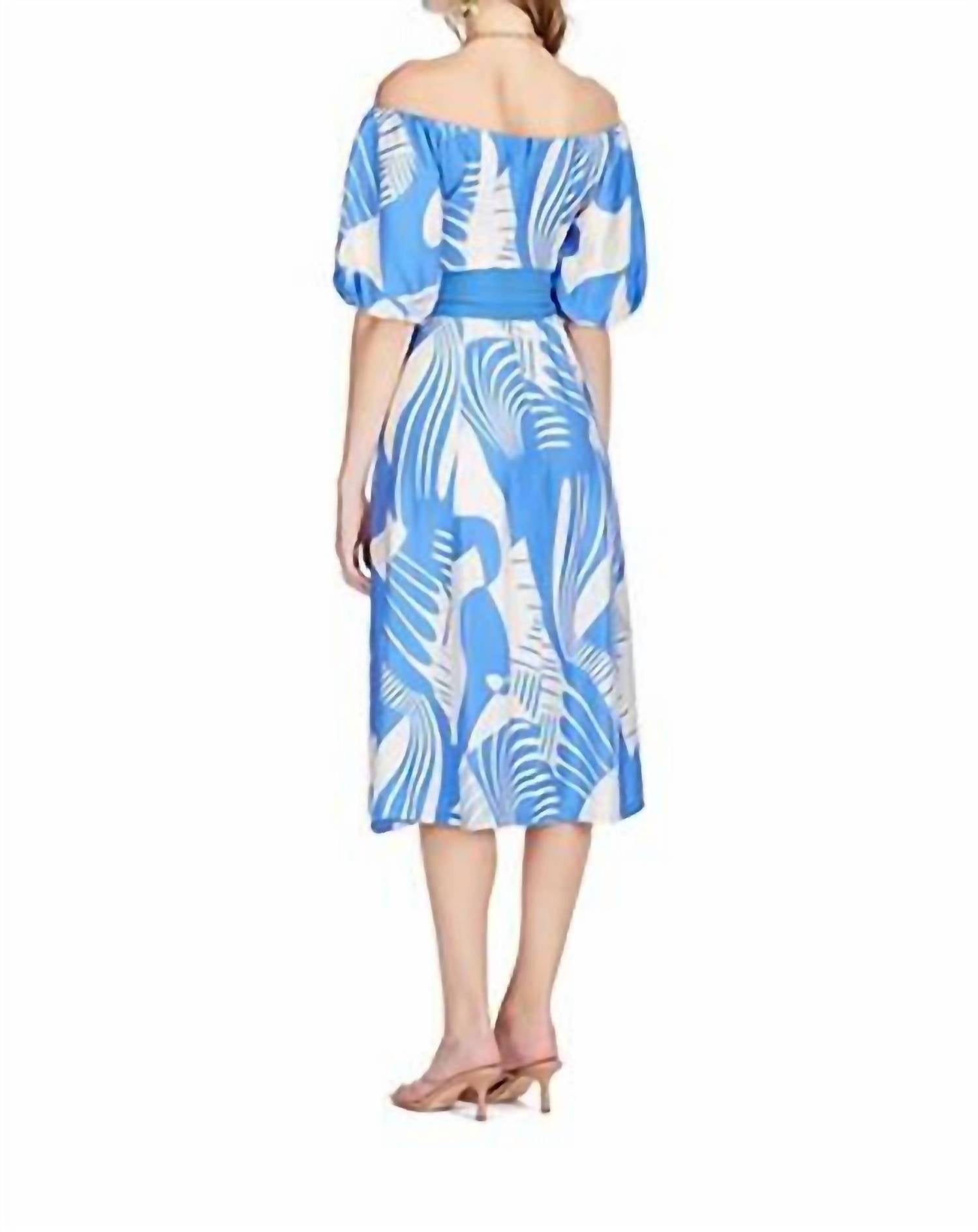 Jade - Off-Shoulder Flared Midi Dress