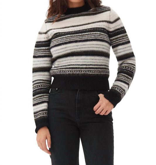 Ganni - Soft Wool Stripe O-neck Sweater