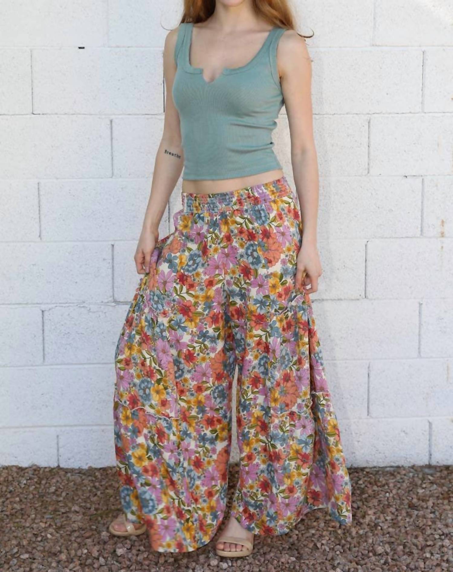 Angie - Mable Floral Palazzo Pants