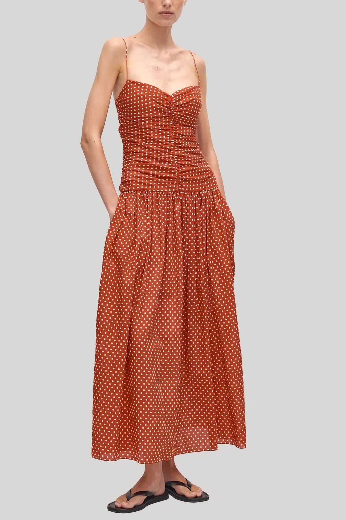 Matteau - Women's Gathered Drop Waist Dress