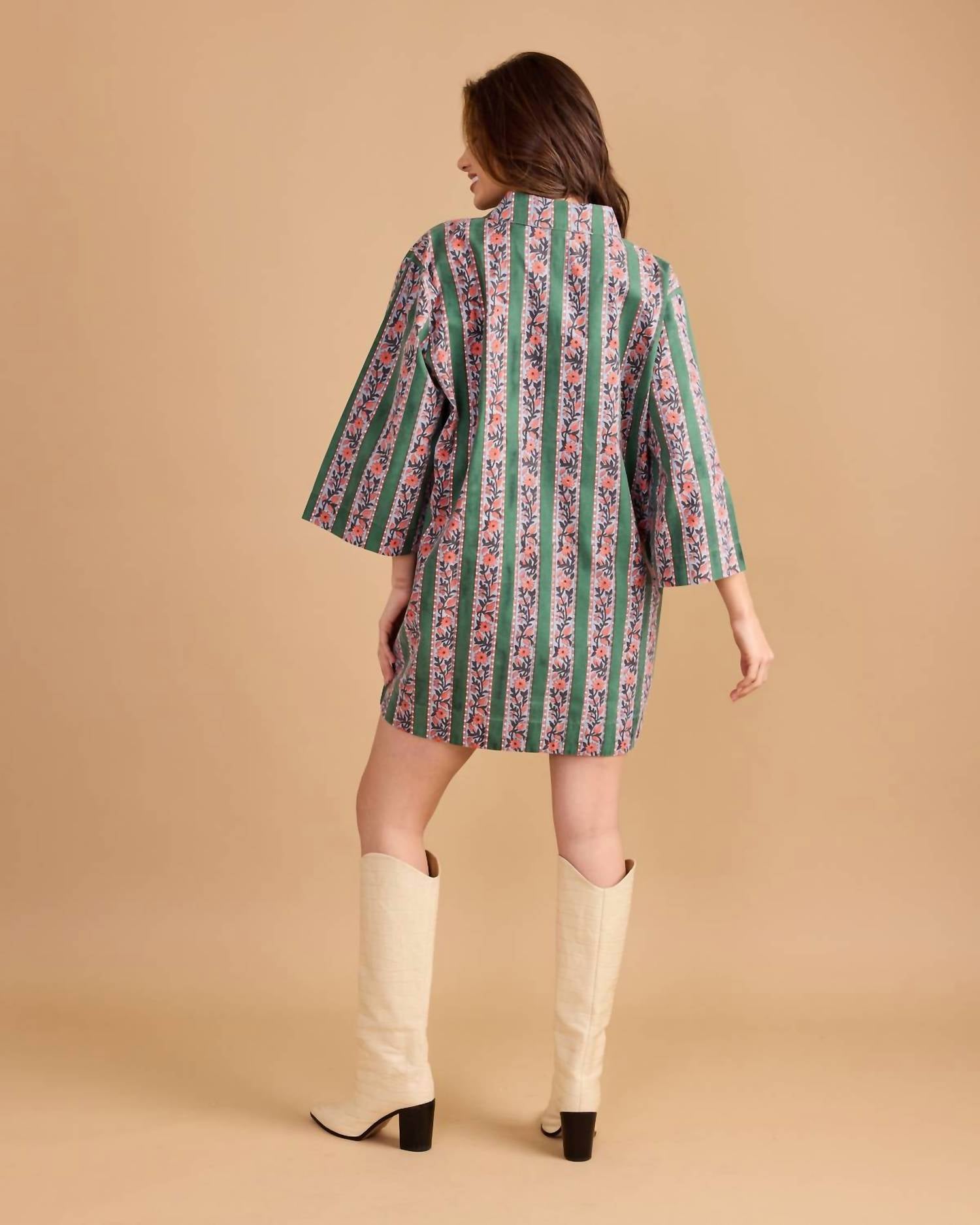 Double A Colette Mini Dress in floral manor - women's dress - alternate view