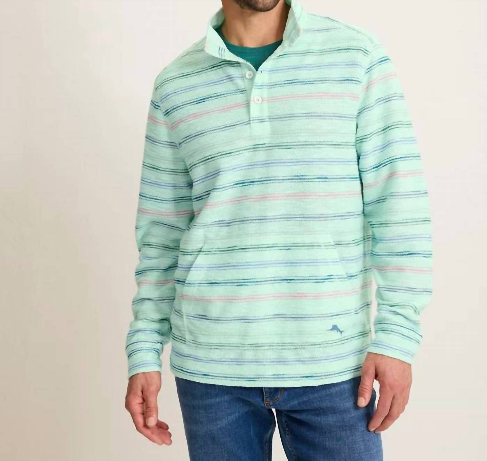 Tommy Bahama - Minori Sands Button Mock Neck Sweatshirt