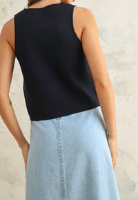 Miou Muse - Metal Button Detail Vest
