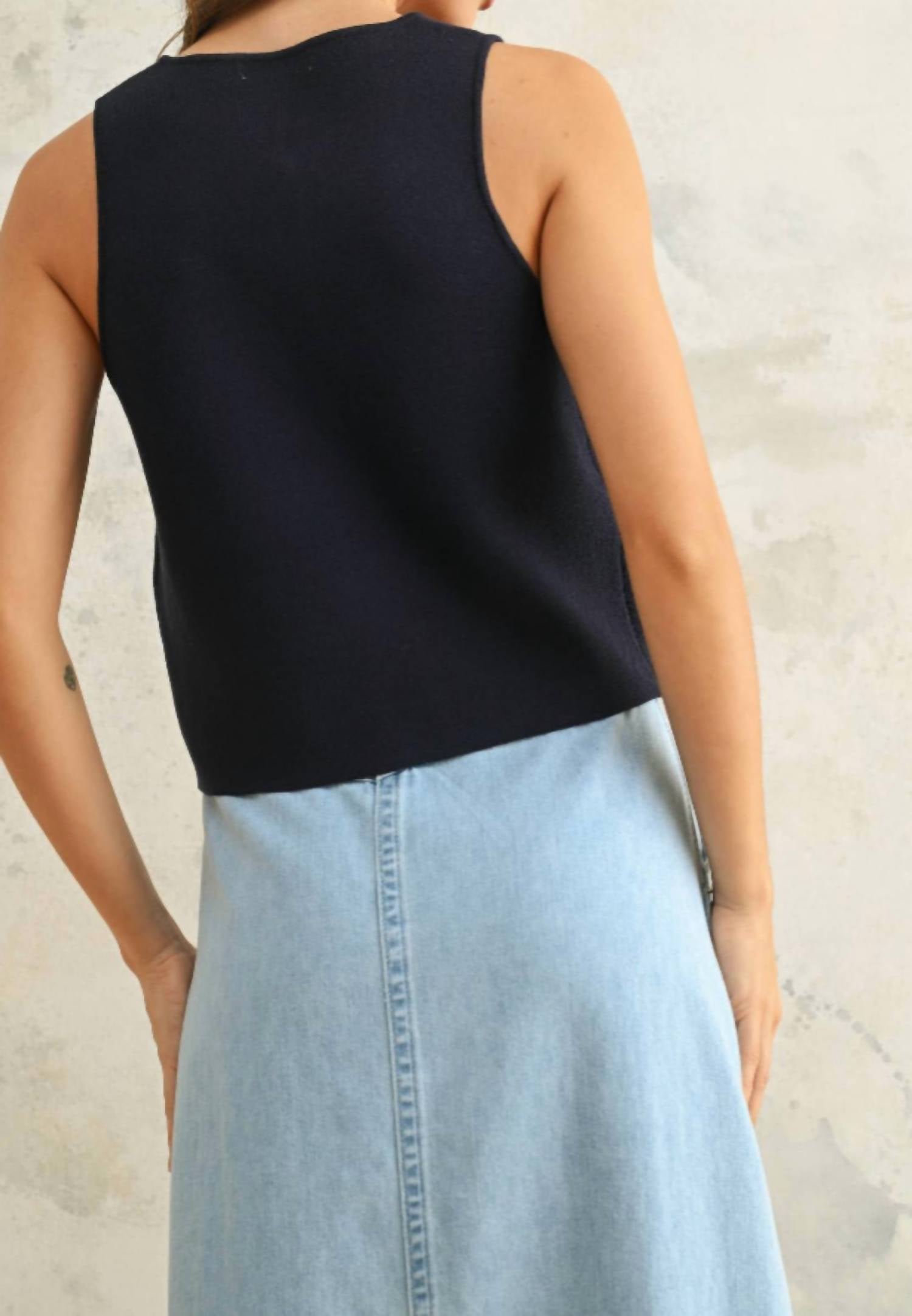 Miou Muse - Metal Button Detail Vest