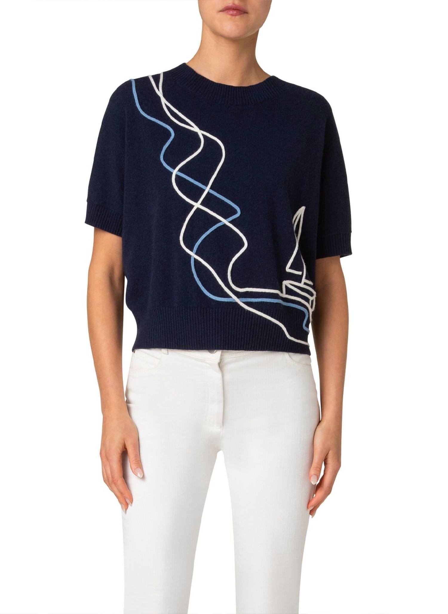 Akris Punto - Sailboat Cashwool Knit Sweater