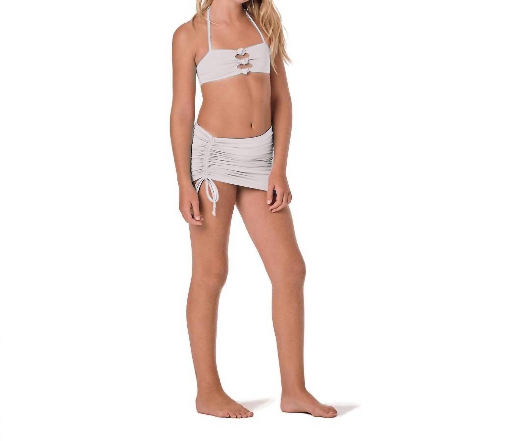 submarine Women's Scrunch It Cover Up in cream - women's swimwear - detail view