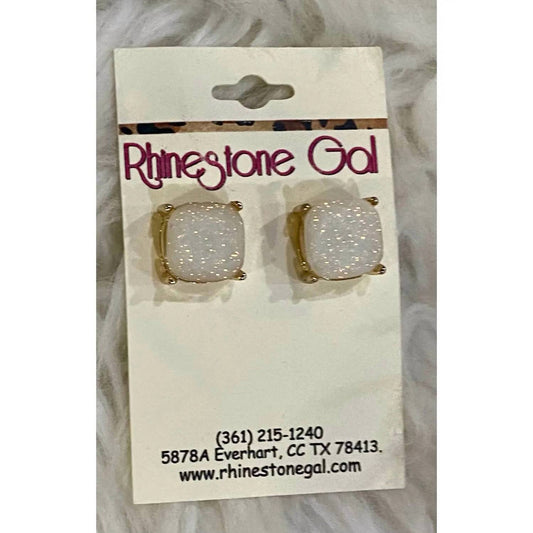 Sophia Collection - Women's Faceted Gem Stud Earrings