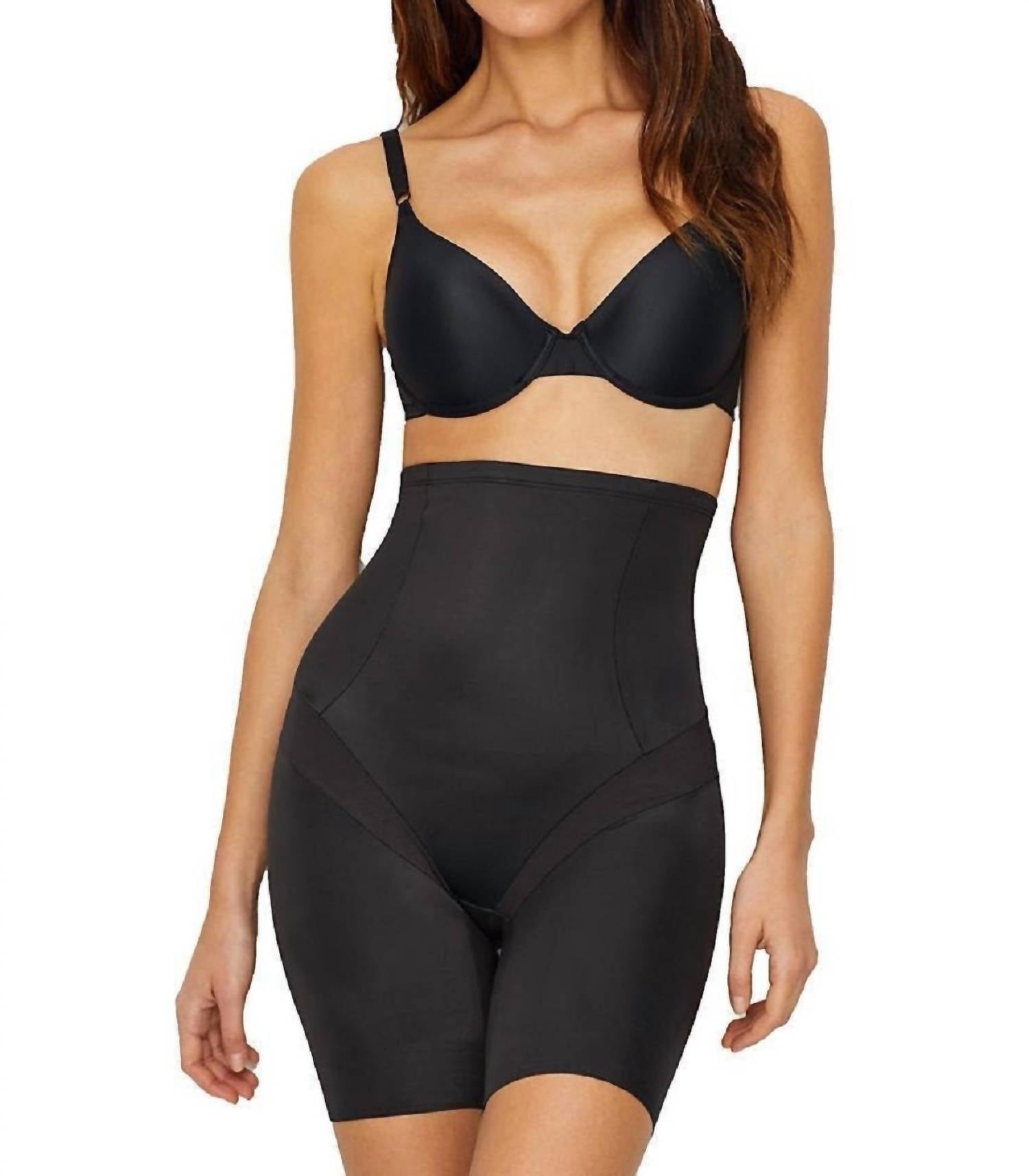 Miraclesuit Cool Choice Firm Control Thigh Slimmer Shaper in black - women's intimate