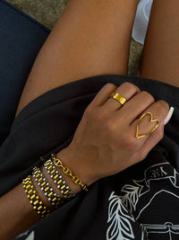 Chansuttpearls - The Reese Two-tone Watch Band Bracelet
