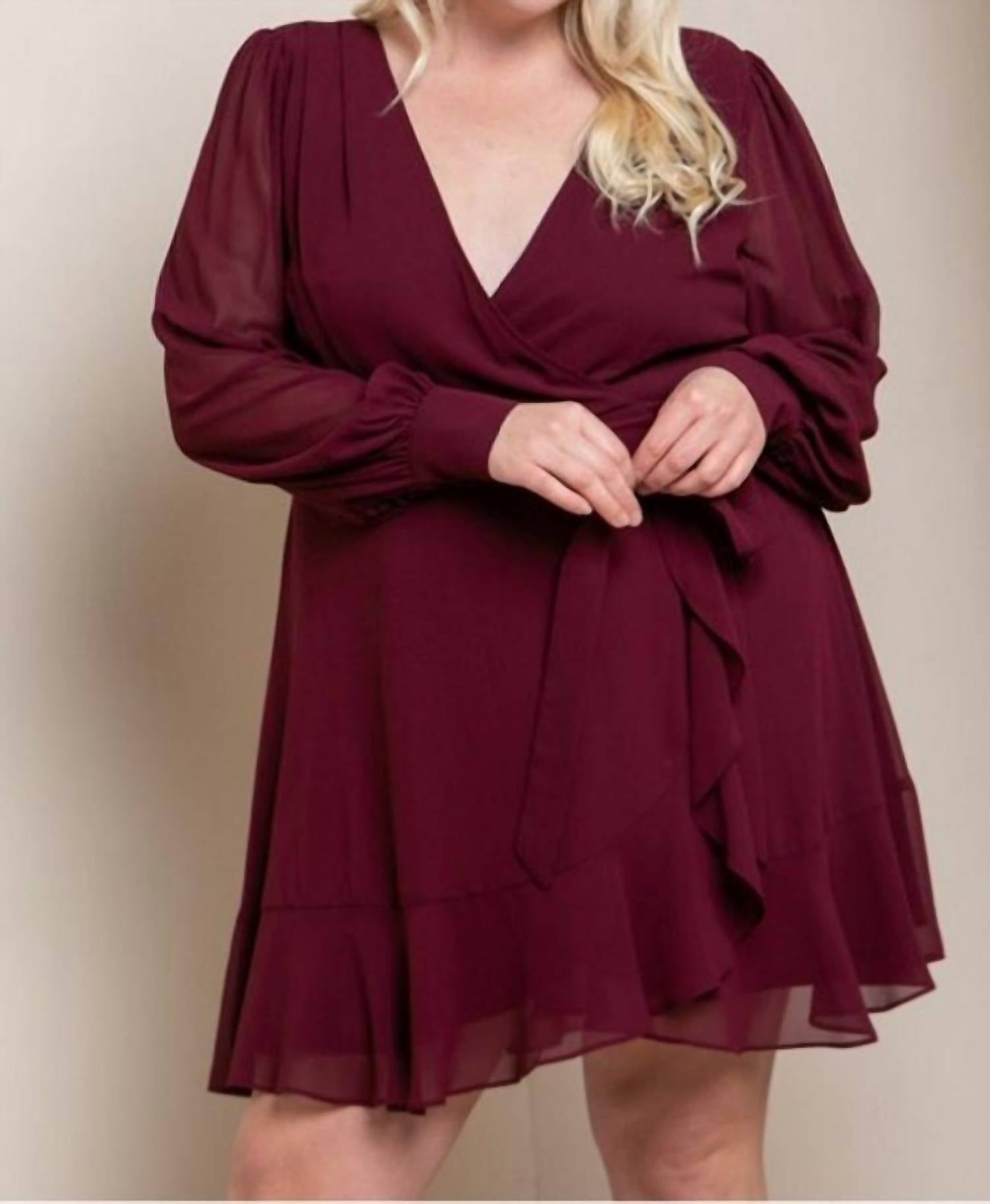 Long Sleeve Wrap Dress