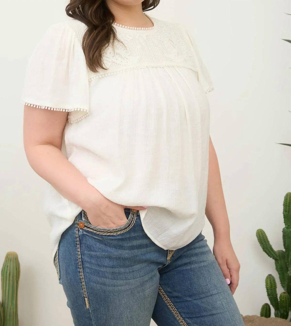 Blu Pepper - The Saffron Lace Top