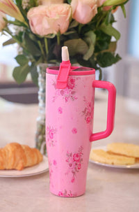 Jess Lea Blushing Blooms Sleek Tumbler in pink - item