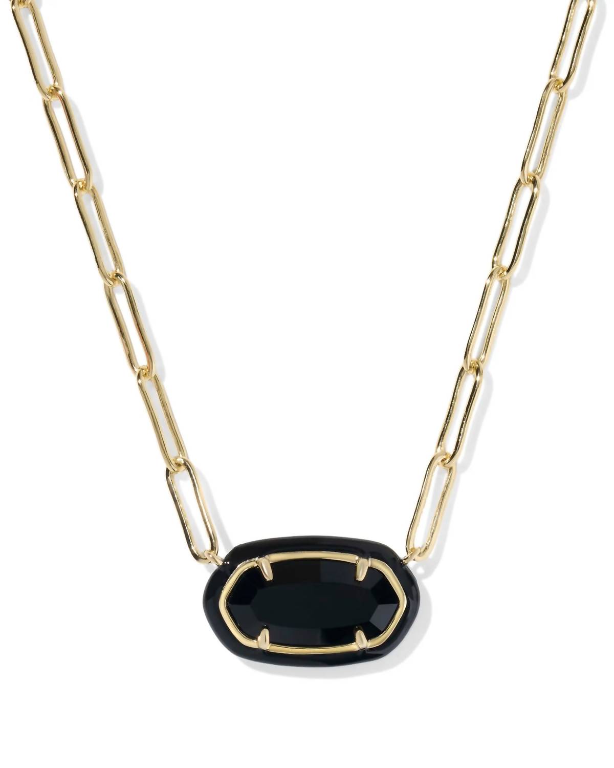 Kendra Scott - Women's Elisa Enamel Frame Paperclip Necklace