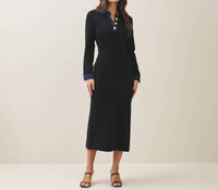 Able - Women's Denim Trim Knit Dress