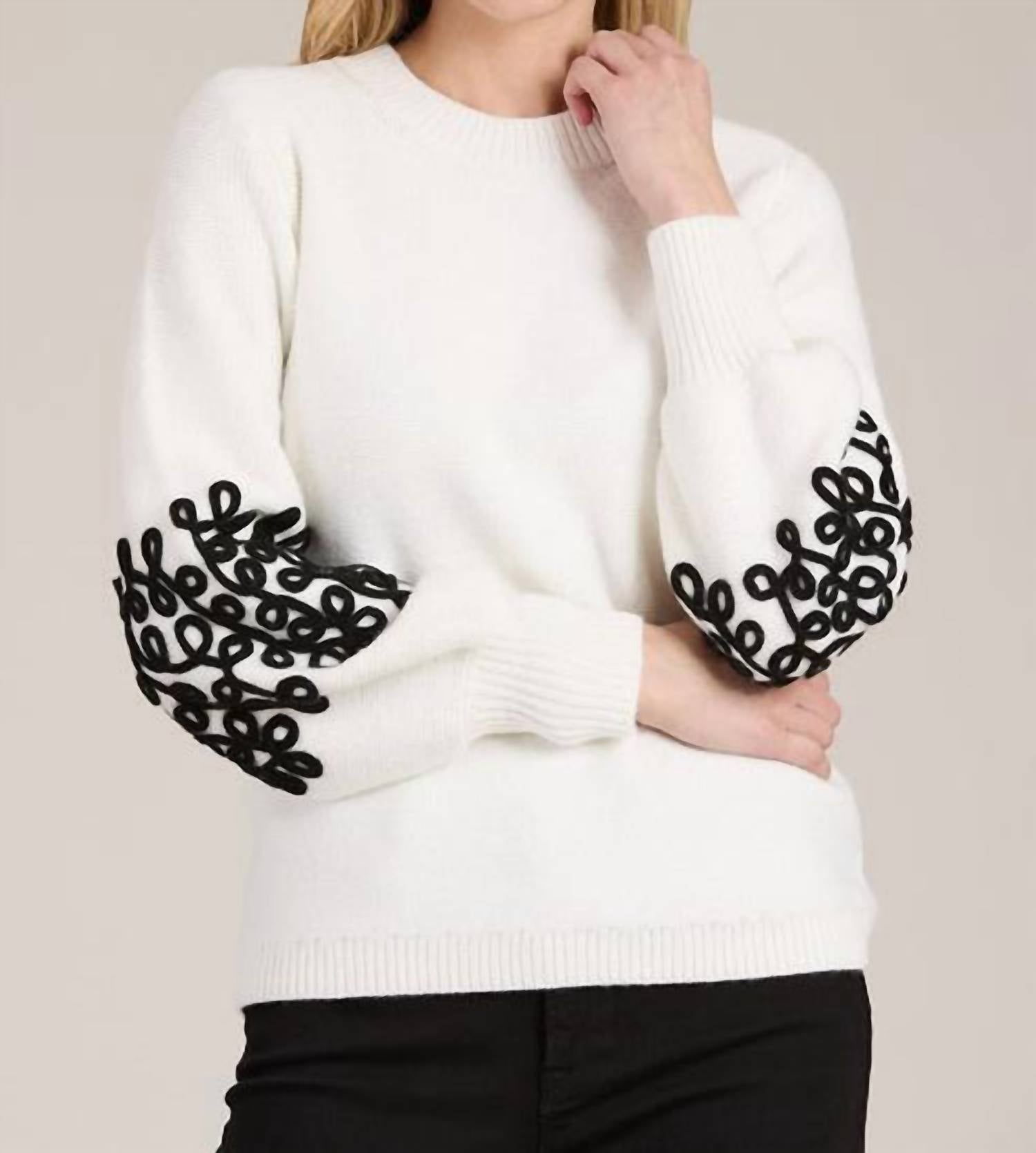 Tyler Boe - Soutache Trim Sleeve Sweater