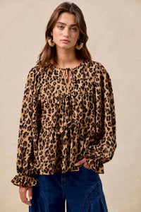 Bibi - Bow Tie Front Tiered Top