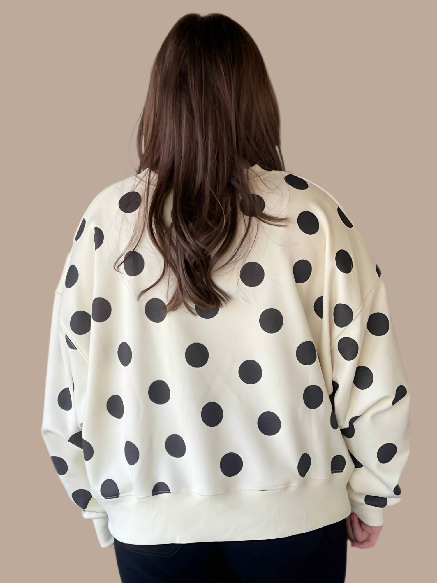 Veveret - Dotty Polka Dot Pullover Sweater