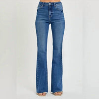 Risen - High Rise Raw Cut Bootcut Jeans