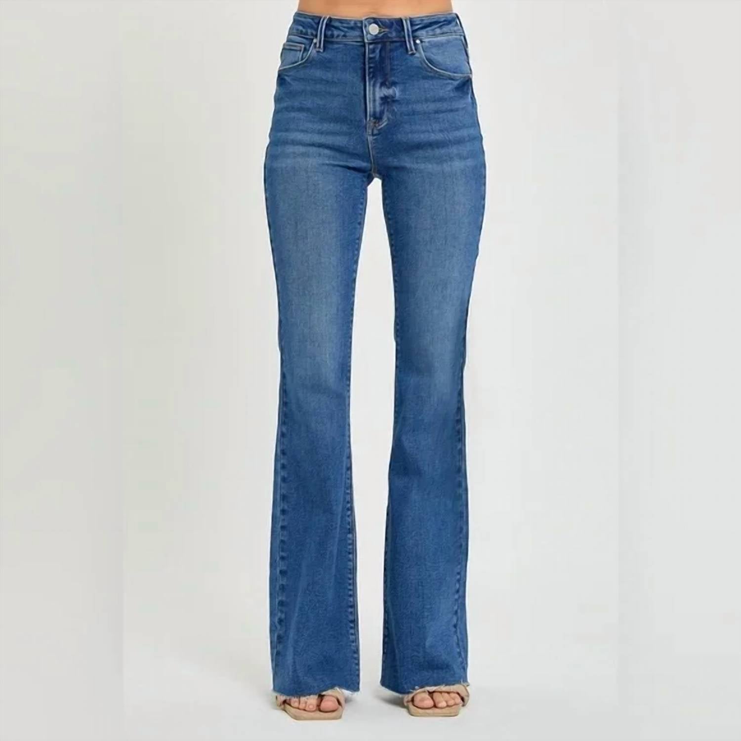 Risen - High Rise Raw Cut Bootcut Jeans