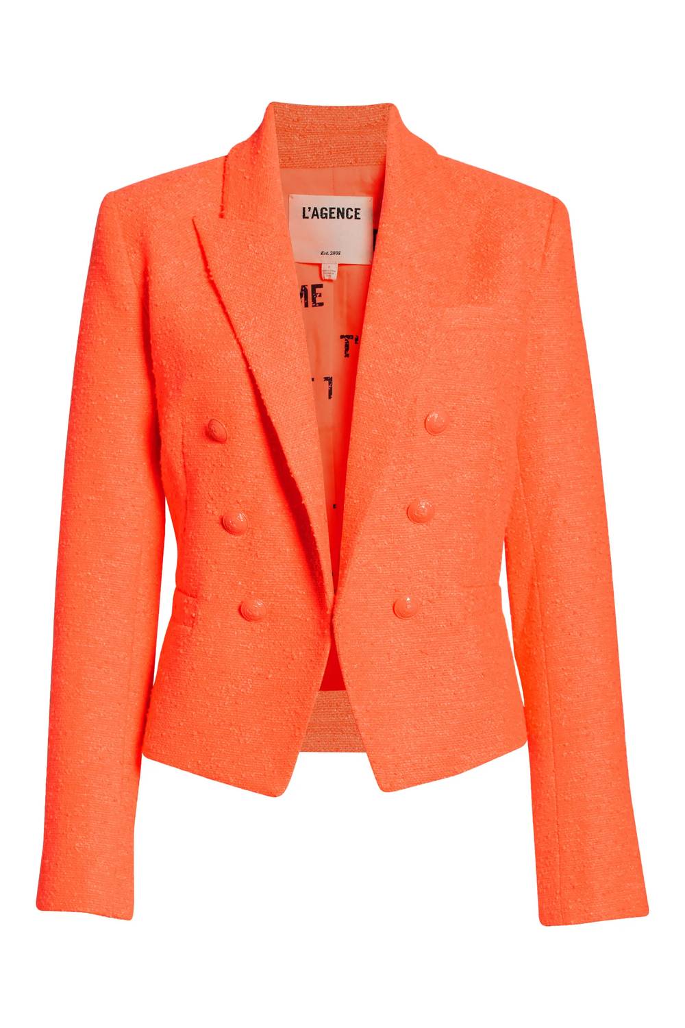 L'Agence - Pre-loved Brooke Double Breasted Tweed Cropped Blazer