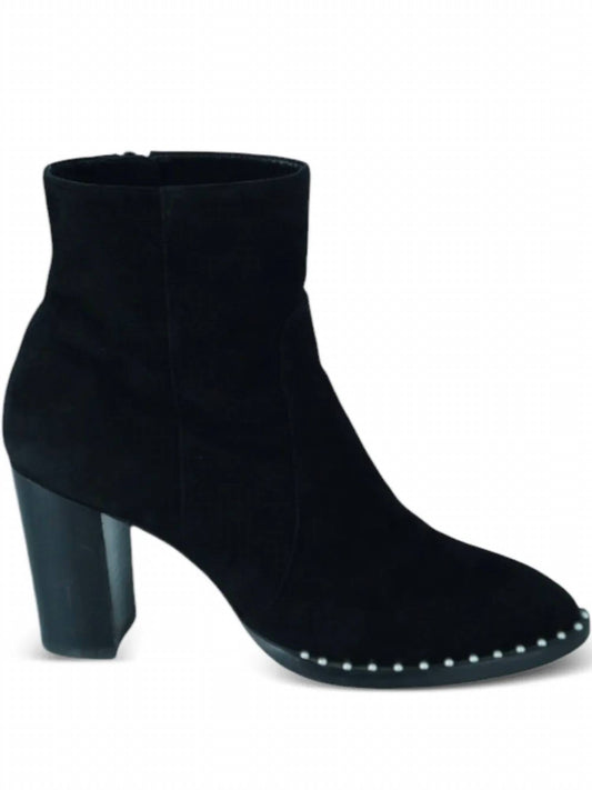 Stuart Weitzman - Women's Kailee Pearl Suede Ankle Bootie